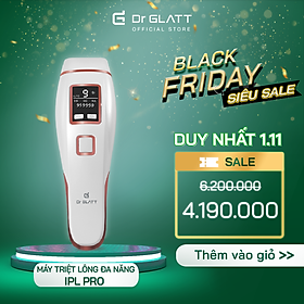 Máy triệt lông và trẻ hóa da IPL PRO, 3 trong 1, hàng chính hãng Dr Glatt, thương hiệu Đức