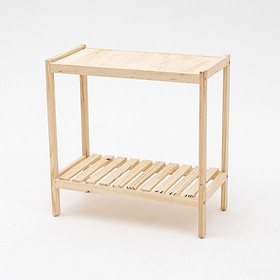 Mua Kệ Gỗ Mới Có Tấm Ván để đồ - Kệ Gỗ Living On 2 tầng 50cm - 80cm