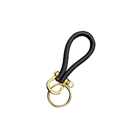 PU Leather Keychain Car Key Chain Stylish Universal with D  Decoration Wear Resistant Organize Keys Handmade Wrist Strap