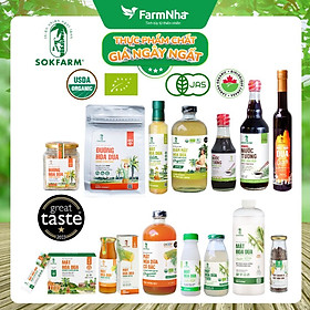 Mật Hoa Dừa Hữu Cơ Sokfarm Tổng Hợp Nhiều Sản Phẩm - Bổ sung khoáng chất và hỗ trợ ổn định đường huyết