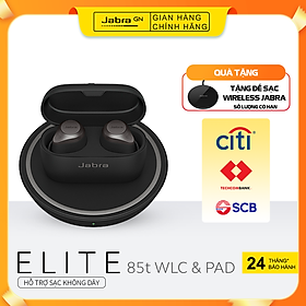 Mua Tai Nghe Bluetooth True Wireless Jabra Elite 85T Tặng Kèm Đế Sạc Không Dây Wireless Charging Pad HÀNG CHÍNH HÃNG