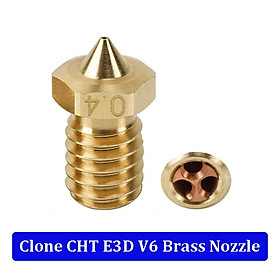 Đầu phun Clone CHT MK8 E3D V6 Đầu phun mạ PTFE Lưu lượng cao Đầu phun bằng đồng CHT MK8 V6 Bộ phận máy in 3D Hotend cho dây tóc 1,75/3mm Kích thước: 0,2mm