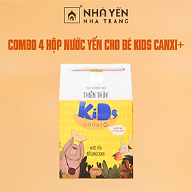 COMBO 4 hộp Nước yến cho bé Thiên Thủy Kids Canxi - Nhà Yến Nha Trang