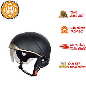 Mũ Bảo Hiểm Andes 1/2 Đầu Kính Giấu 3S139 Nhám