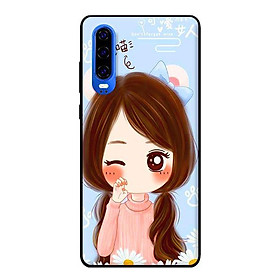 Ốp lưng in cho Huawei P30 mẫu Anime Cô Gái Nháy Mắt - Hàng chính hãng