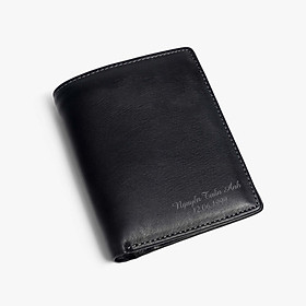 Hình ảnh Ví nam da bò khắc tên theo yêu cầu V101K - Bụi leather