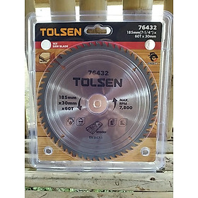 Mua ĐĨA CẮT GỖ 185MM*60 RĂNG 76432 TOLSEN - HÀNG CHÍNH HÃNG