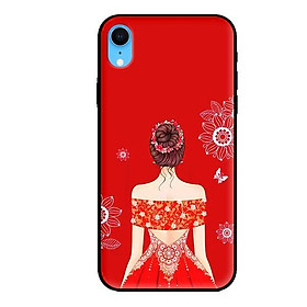 Ốp lưng cho iPhone XR Cô gái váy ngang vai - Hàng chính hãng