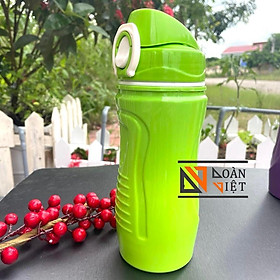 BÌNH NƯỚC HỌC SINH GIỮ NHIỆT 500ml- Công nghệ Nano- Nhựa PET bên ngoài chịu va đập mạnh, giữa là PU giữ lạnh HVCCLC