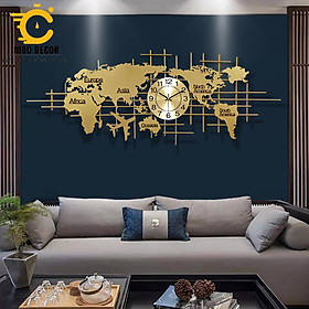 Mua Đồng Hồ Treo Tường Hình Map Trang Trí phòng khách sang trọng  thanh lịch 2308