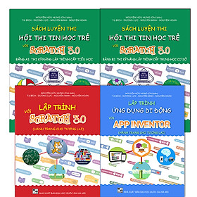 Combo 4 cuốn sách học lập trình kéo thả cho học sinh từ 6 - 18 tuổi