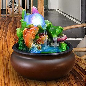 Thác Nước Phong Thủy Hình Cá - Dru Hàng Chính Hãng
