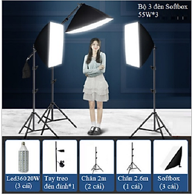 Mua Bộ 3 Đèn Studio Quay Phim Chụp Ảnh Chuyên Nghiệp 20W/40W/60W  Đèn Chụp Ảnh Thời Trang Hàng Chính Hãng
