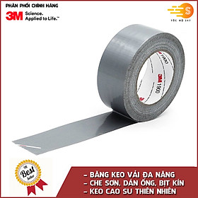 Băng keo vải đa năng chuyên dán che sơn, che chắn, bó ống 47.7mm x 45.7m 3M 1900 - dán bịt kín, dán thanh dài, dán cố định, nhiều màu sắc