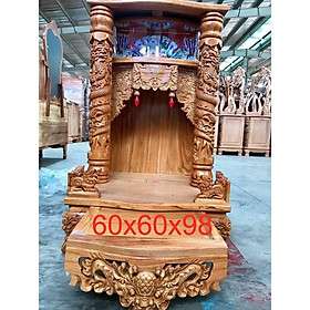 Mua Bàn thờ thần tài ông địa gỗ gõ đỏ 60  X 98cm BTGHD610