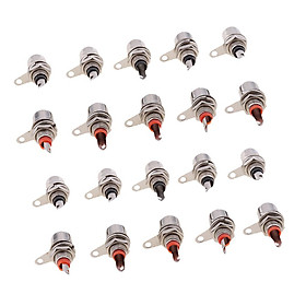 20 Pieces Jack Panel Mount RCA Female Socket Connectors Adapter