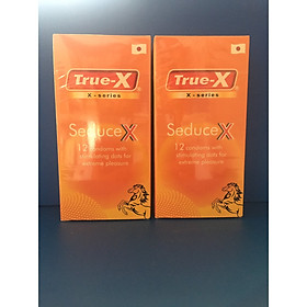 Bộ 2 hộp bao cao su True-X SeduceX chấm nổi 1 hộp 12 chiếc