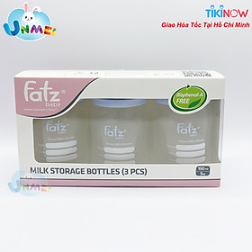 Bộ 3 Bình Trữ Sữa Mẹ FATZBABY 150ml FB0120N