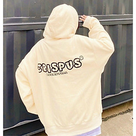 Áo khoác nữ in hình CRISPUS chất nỉ khoá kéo cotton trần bông 2 lớp form hoodie siêu rộng Unisex nam nữ
