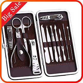 Hình ảnh Bộ bấm móng tay 12 món, cắt tỉa móng tay, lấy ráy tai tiện lợi, nặn mụn