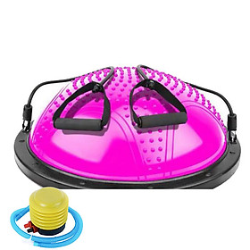 Bóng Tập Yoga Thăng Bằng Có Gai Đường Kính 58cm Nặng 6kg + Kèm 2 Dây Kéo Tay Và Bơm Bóng
