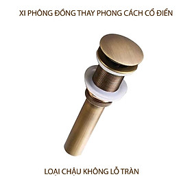 Mua Xi phông chậu rửa mặt lavabo bằng đồng thau phong cách cổ điển  nút nhất đóng xả