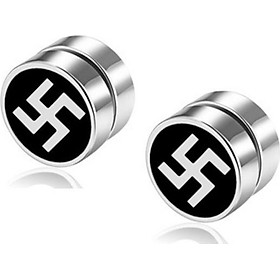 Bông Tai Nam Châm Hít Tai Ko Cần Bấm Lỗ Tai Chất Liệu Thép Titan Không Rỉ TT 1703 - 1 Cặp