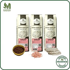 [Vị Muối Hồng] - Bánh Gạo Lứt Ăn Kiêng GUfoods 170g - Tập Gym, Giảm Cân, Thực Dưỡng, Eat Clean, Ăn Vặt Healthy, Ăn Chay, Ăn Kiêng, Ăn Vặt, Tốt Cho Sức Khỏe