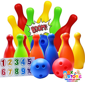 Đồ Chơi Bowling Kids SATOO Bằng Nhựa Mẫu To Đẹp Giúp Bé Vận Động