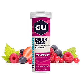 Viên sủi GU Energy Hydration Drink Tabs - Ống 12 viên - Bổ sung nước và điện giải khi hoạt động thể thao