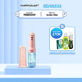 Đèn UV diệt khuẩn 99 May tăm nươc du lịch cao câp WaterPush 1903 màu hồng - Bình chứa lớn 300ML