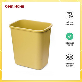 Mua Thùng rác nhựa vuông 13L - màu vàng và xám
