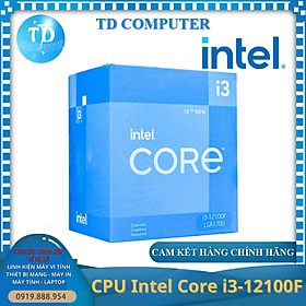 Hình ảnh CPU Intel Core i3-12100F (3.3GHz turbo up to 4.3GHz, 4 nhân 8 luồng, 12MB Cache, 58W)- Socket Intel LGA 1700) - Hàng chính hãng Viễn Sơn phân phối