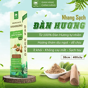 Nhang Sạch Đàn Hương MỘC LÂM 38cm - Ít Khói Ít TÀn - Hương thơm dịu ngọt - Nhang Tự Nhiên