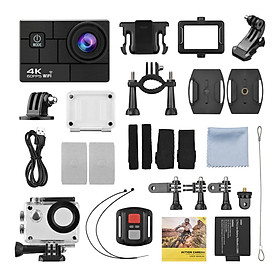 Camera thể thao 24MP di động 4K/60fps Camera máy quay DV với màn hình màn hình LCD 2 inch 2.4g Màu điều khiển từ xa không dây: Black-No TF Thẻ