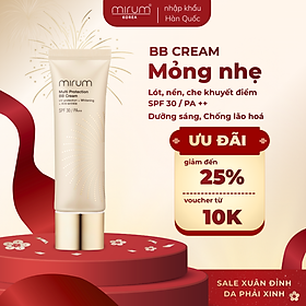 Kem BB 6in1 Mirum làm trắng da, chống lão hoá, dưỡng ẩm, chống tia UV, Lót và nền 50g Mirum Multi Protection BB cream SPF30/PA++ 