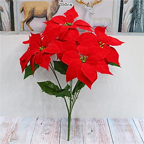 Mua Cây Hoa Trạng Nguyên 5 bông hoa size lớn cao 50cm chất liệu hoa lụa cao cấp - Hoa giả trang trí