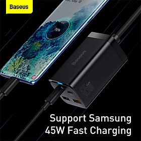 Bộ sạc nhanh Baseus 65W GaN3 Pro Bộ sạc nhanh 4 trong 1 cho iPhone 13 Pro Max Samsung Power Station cho máy tính xách tay CCDK65S -Hàng Chính Hãng