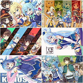 Bộ 6 Áp phích - Poster Anime KonoSuba: God’s Blessing on this Wonderful World! - Phước Lành Cho Thế Giới (bóc dán)