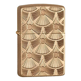 Bật lửa Zippo 28541 Fanned Discs Tumbled Brass