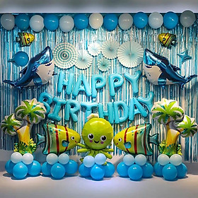 Mua Set TRANG TRÍ SINH NHẬT chủ đề đại dương baby shark cho bé