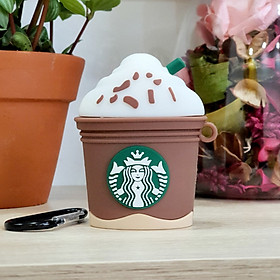 Bao Case Silicon Cho Tai Nghe Apple AirPods 1 / AirPods 2 - Hình Starbucks - Ảnh Thật