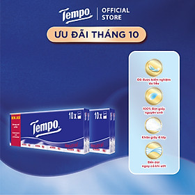 Khăn Giấy Bỏ Túi Regular 10 Cao Cấp Tempo - 4 Lớp Bền Dai - Thương Hiệu Đức