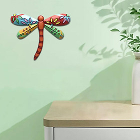 Metal Dragonfly Wall Decor Art Sculpture Outdoor Hanging Decorations Set of 1 for Home Garden Bedroom