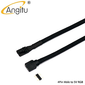 Angitu Corsair Fan/Hub/Lighting Node/Commander RGB ARGB Adapter Cable Sleeved 3Pin/4Pin Fan To 5V 3Pin RGB LED Cable-50cm Cable length: No sleeve