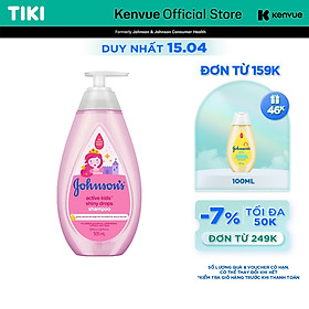 Dầu gội óng mượt cho bé gái Johnson's Active Kids Shiny Drops Shampoo 500ml