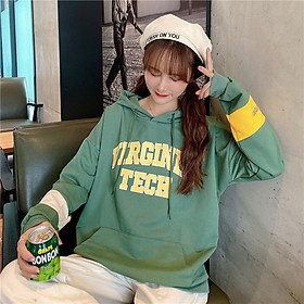 Áo Hoodie Nữ Nỉ Ngoại Phối Sọc Tay - Chất Nỉ Dày Ấm - Sắc Màu Tươi Sáng - Form Dưới 65kg