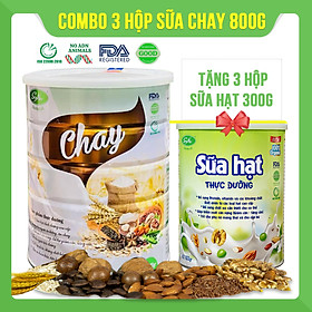 Combo 3 hộp Sữa thực vật Chay Soyna 800g tặng kèm 3 hộp sữa hạt 300g hoặc 3 hộp sữa mầm gạo lứt 300g