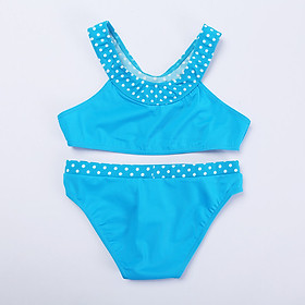 Bikini bé gái hai mảnh Fashy nhập khẩu 100% từ Đức màu xanh dương chấm bi
