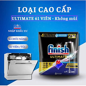 Viên rửa bát Finish Quantum Ultimate 100 tabs loại cao cấp nhất 14 in 1 dùng cho máy rửa bát